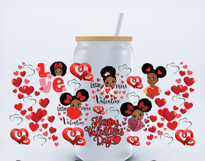 UVDTF Little Miss Valentine 16oz Libbey Cup Wrap Ju-Nel Fashion Boutique