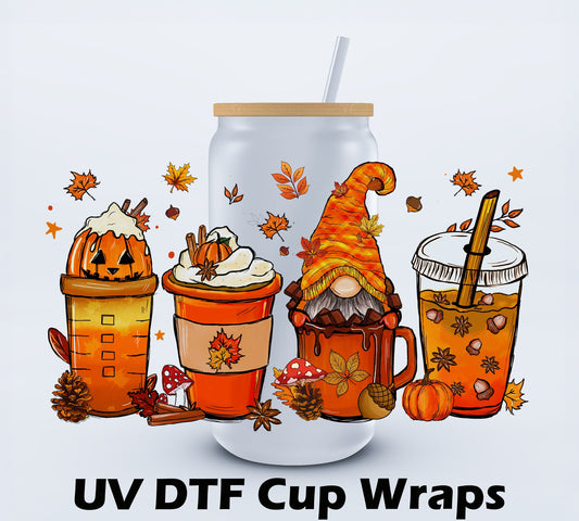 UVDTF Pumpkin Spice 16oz Libbey Cup Wrap Ju-Nel Fashion Boutique