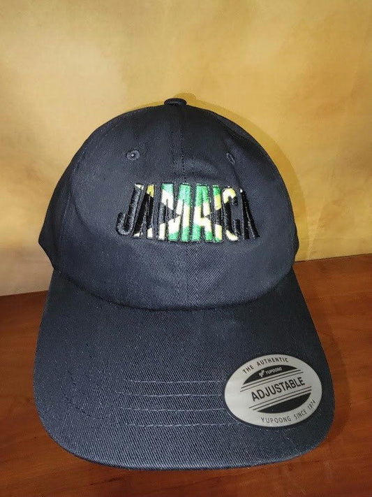 Black Jamaica Unstructured  Cap Ju-Nel Fashion Boutique