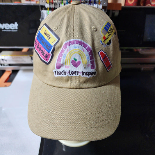 Teacher Faux Embroidery Unstructured  Cap Ju-Nel Fashion Boutique