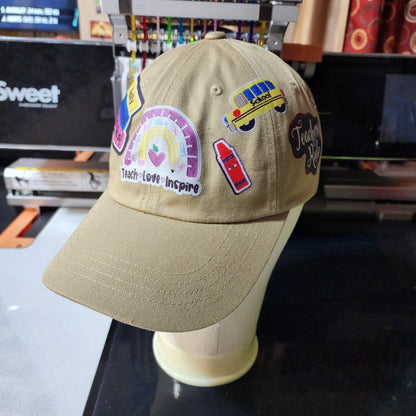 Teacher Faux Embroidery Unstructured  Cap Ju-Nel Fashion Boutique