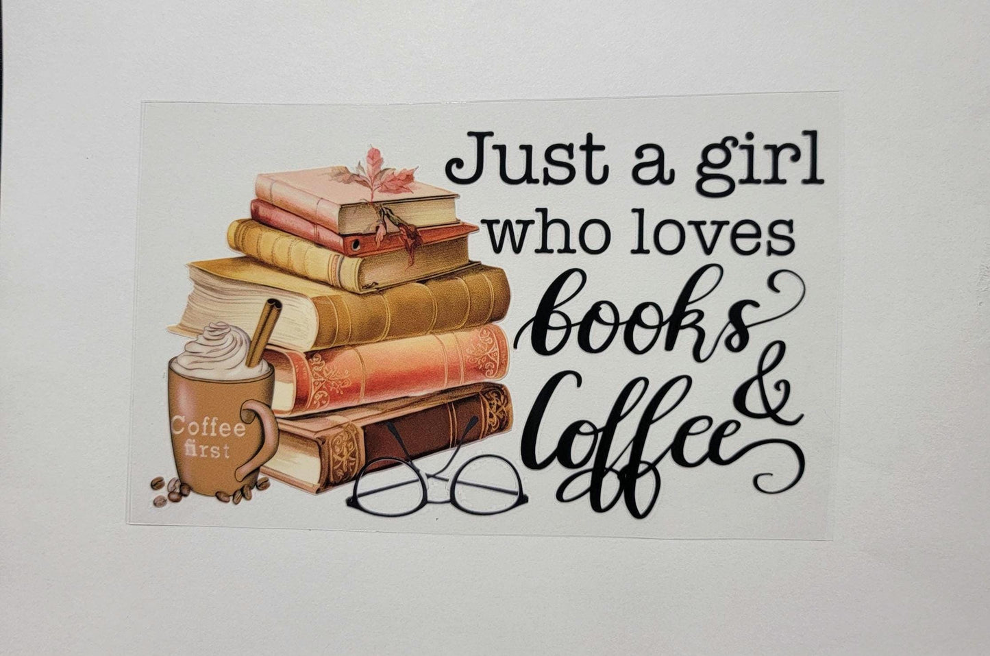 UVDTF Book and Coffee 7x4 inch Decal Ju-Nel Fashion Boutique