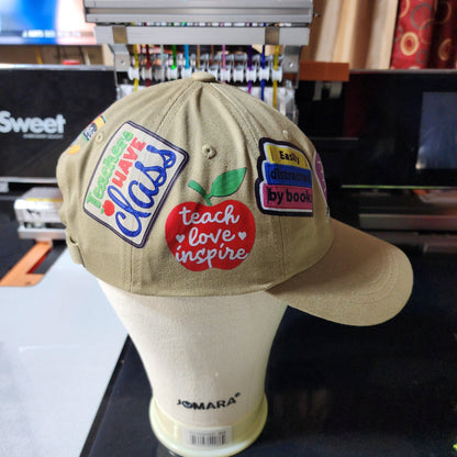 Teacher Faux Embroidery Unstructured  Cap Ju-Nel Fashion Boutique