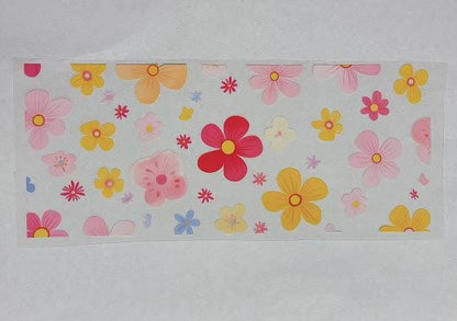 UVDTF Flowers 16oz Libbey Cup Wrap Ju-Nel Fashion Boutique