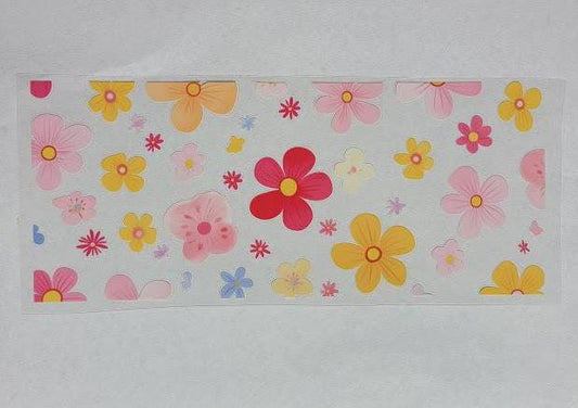 UVDTF Flowers 16oz Libbey Cup Wrap Ju-Nel Fashion Boutique