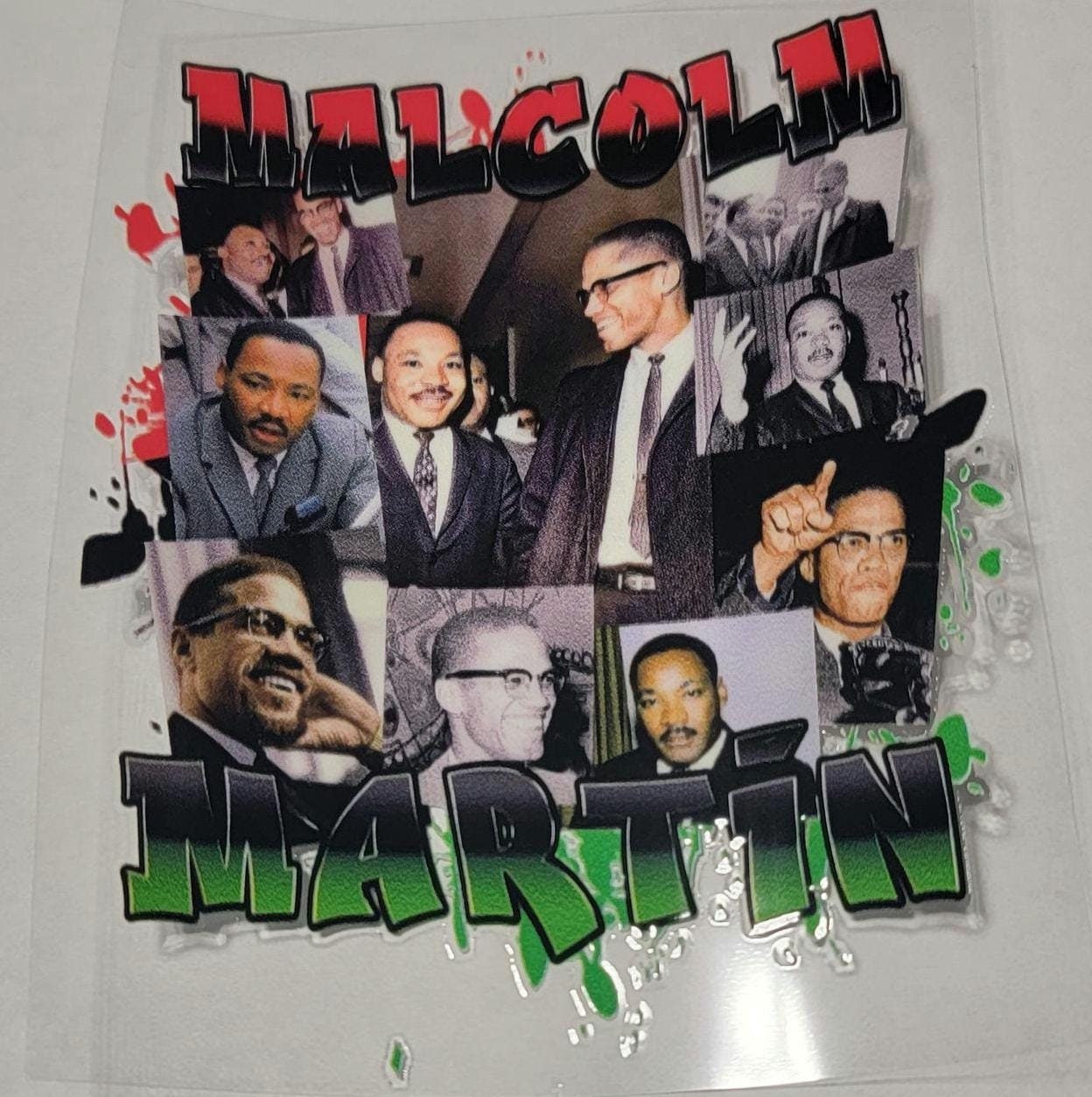 UVDTF Malcolm And Martin  Black History Icons 3x3.75 inch Decal Ju-Nel Fashion Boutique