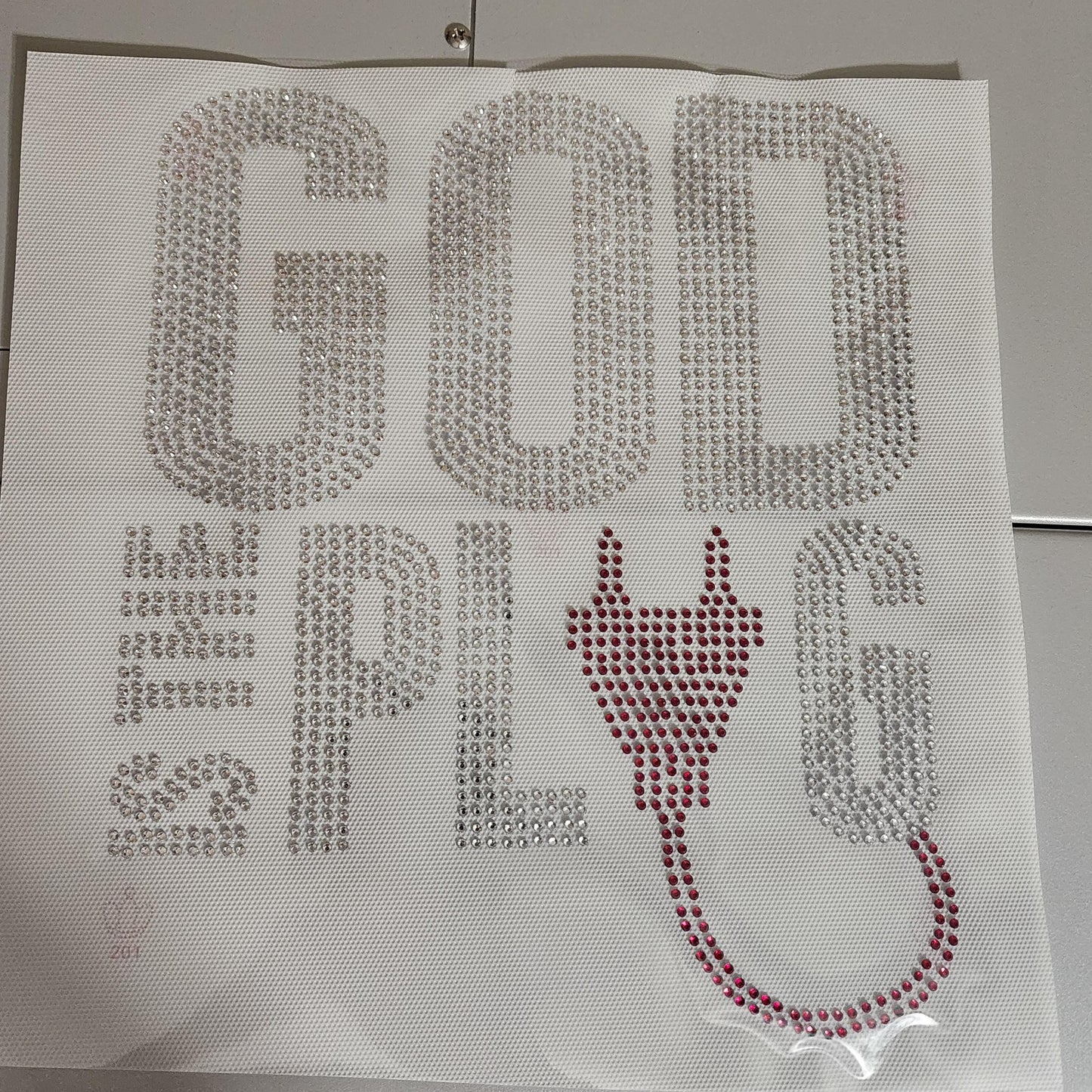 God is the Plug Hotfix Rhinestone Transfer 9.25x11 Ju-Nel Fashion Boutique