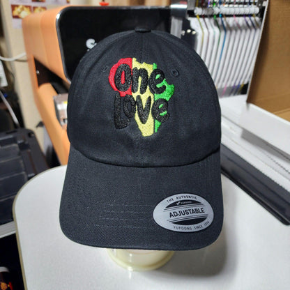 One Love Africa Reggae Unstructured  Cap Ju-Nel Fashion Boutique