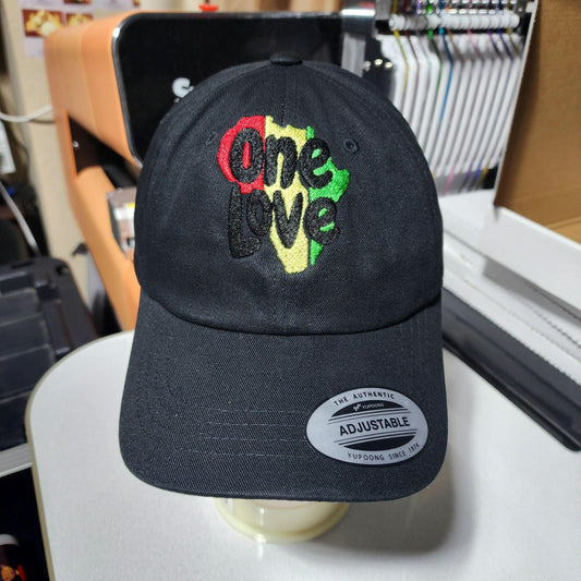 One Love Africa Reggae Unstructured  Cap Ju-Nel Fashion Boutique