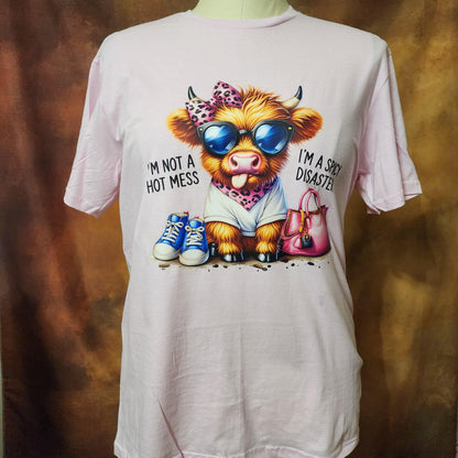 I'm a Hot Mess Highland Cow tshirt Ju-Nel Fashion Boutique