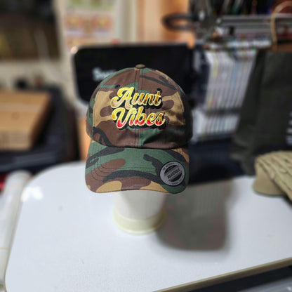Aunt Vibes Unstructured Camo Cap Ju-Nel Fashion Boutique