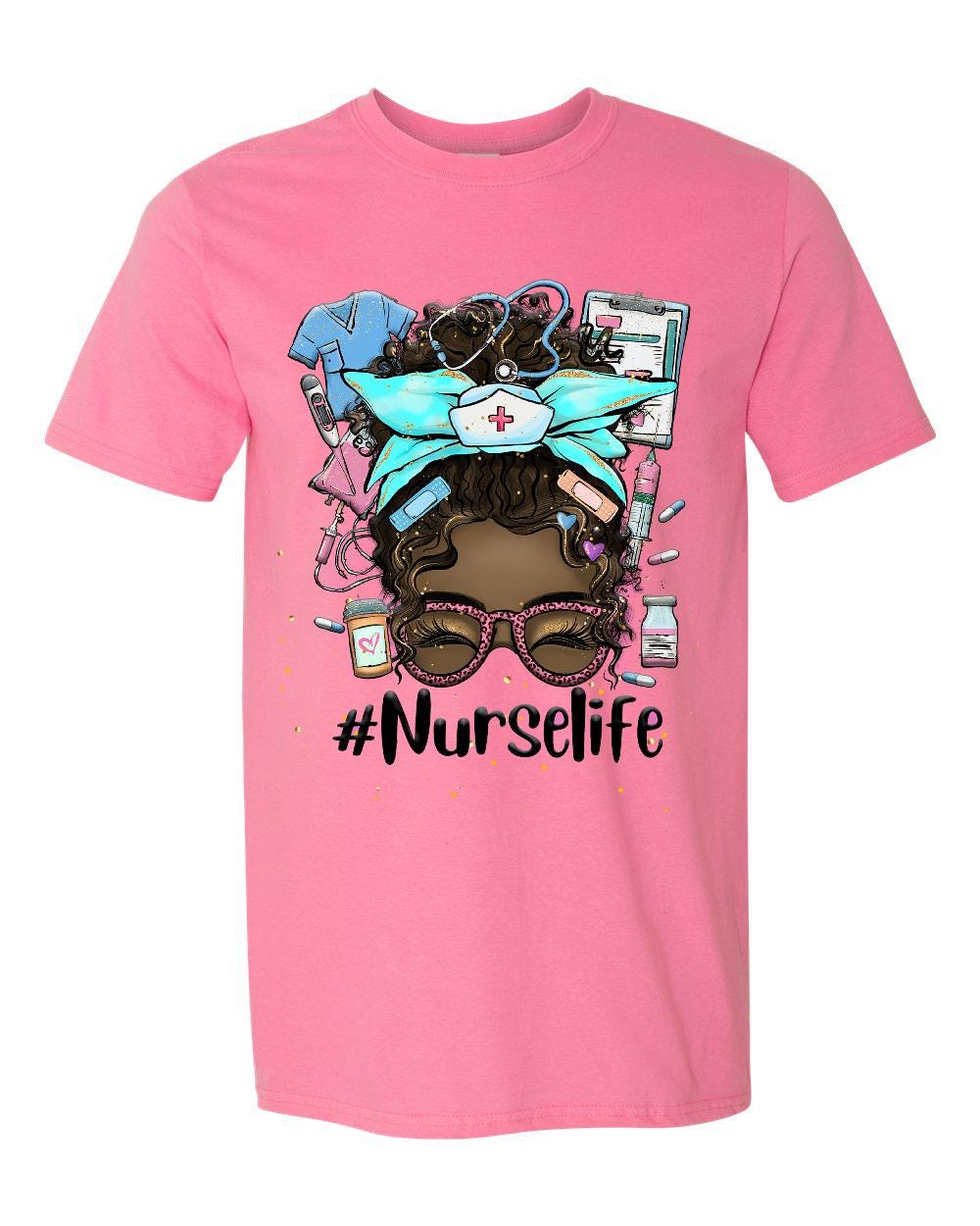 NurseLife Graphic T-Shirt – Pink Edition Ju-Nel Fashion Boutique
