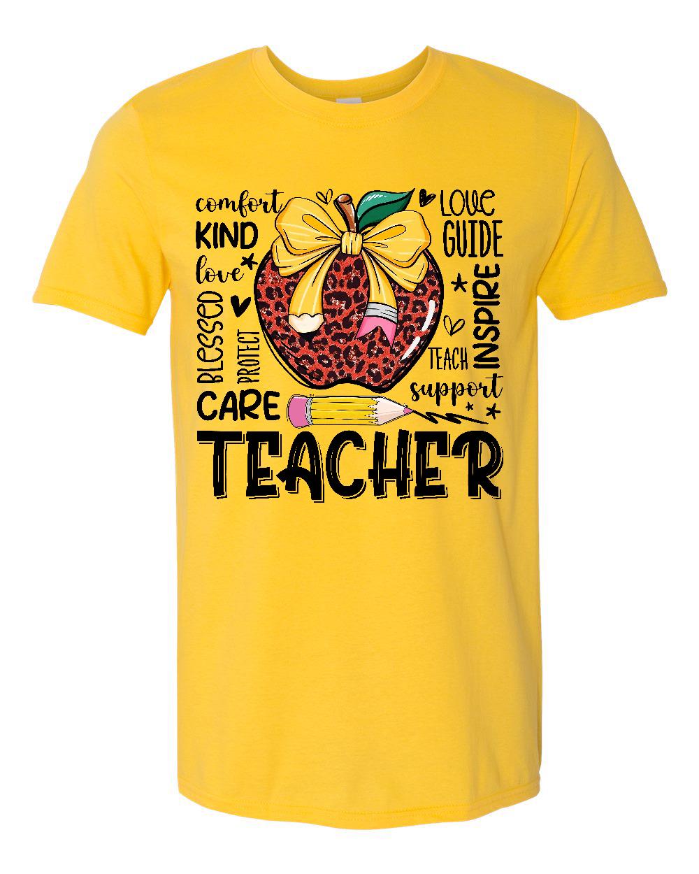 Teacher Care and more Tshirt Ju-Nel Fashion Boutique