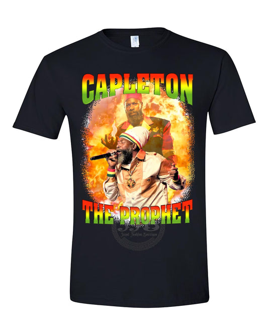 Capleton “The Prophet” Reggae Icon T-Shirt – Rasta Fire Design Ju-Nel Fashion Boutique