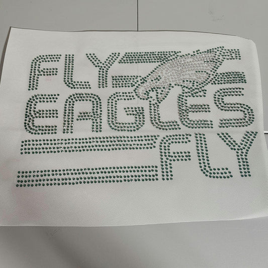 Fly Eagles Fly Hotfix Rhinestone Transfer Ju-Nel Fashion Boutique
