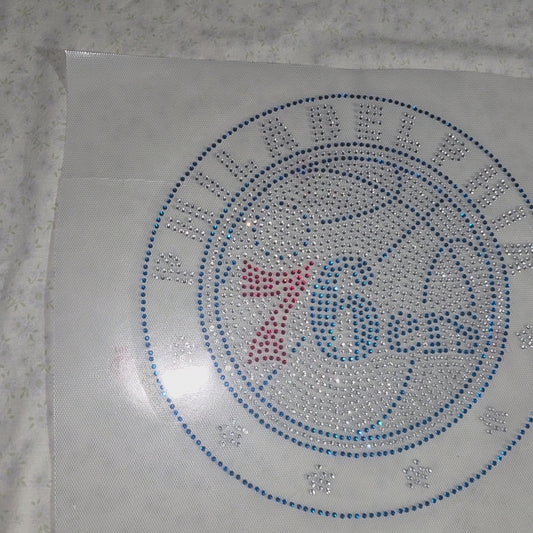 Philadelphia 76 Hotfix Rhinestone Transfer