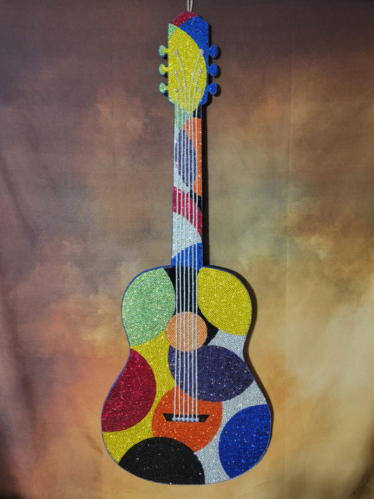 Handcrafted Rhinestone Guitar Art Ju-Nel Fashion Boutique