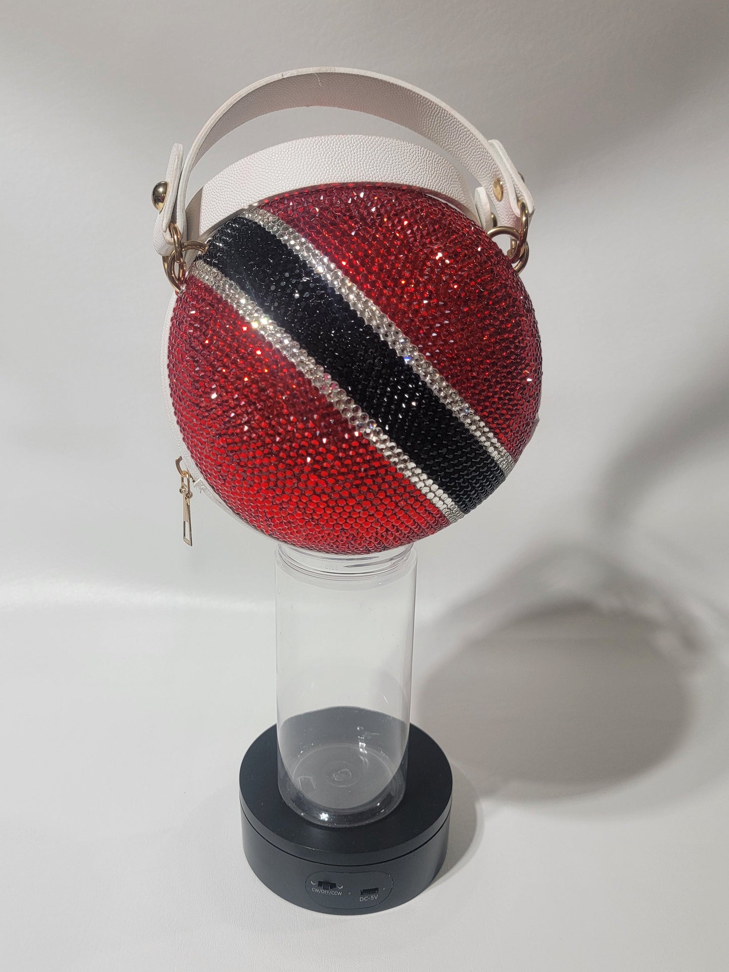 Handcrafted Trinidad Flag CrossBody Rhinestone Purse