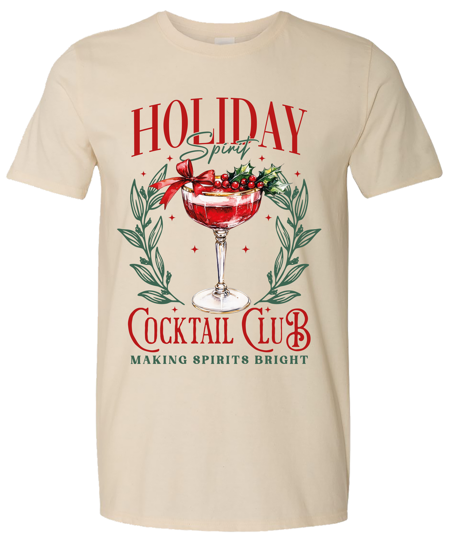 Holiday Spirit Cocktail Club T-Shirt – Making Spirits Bright Ju-Nel Fashion Boutique