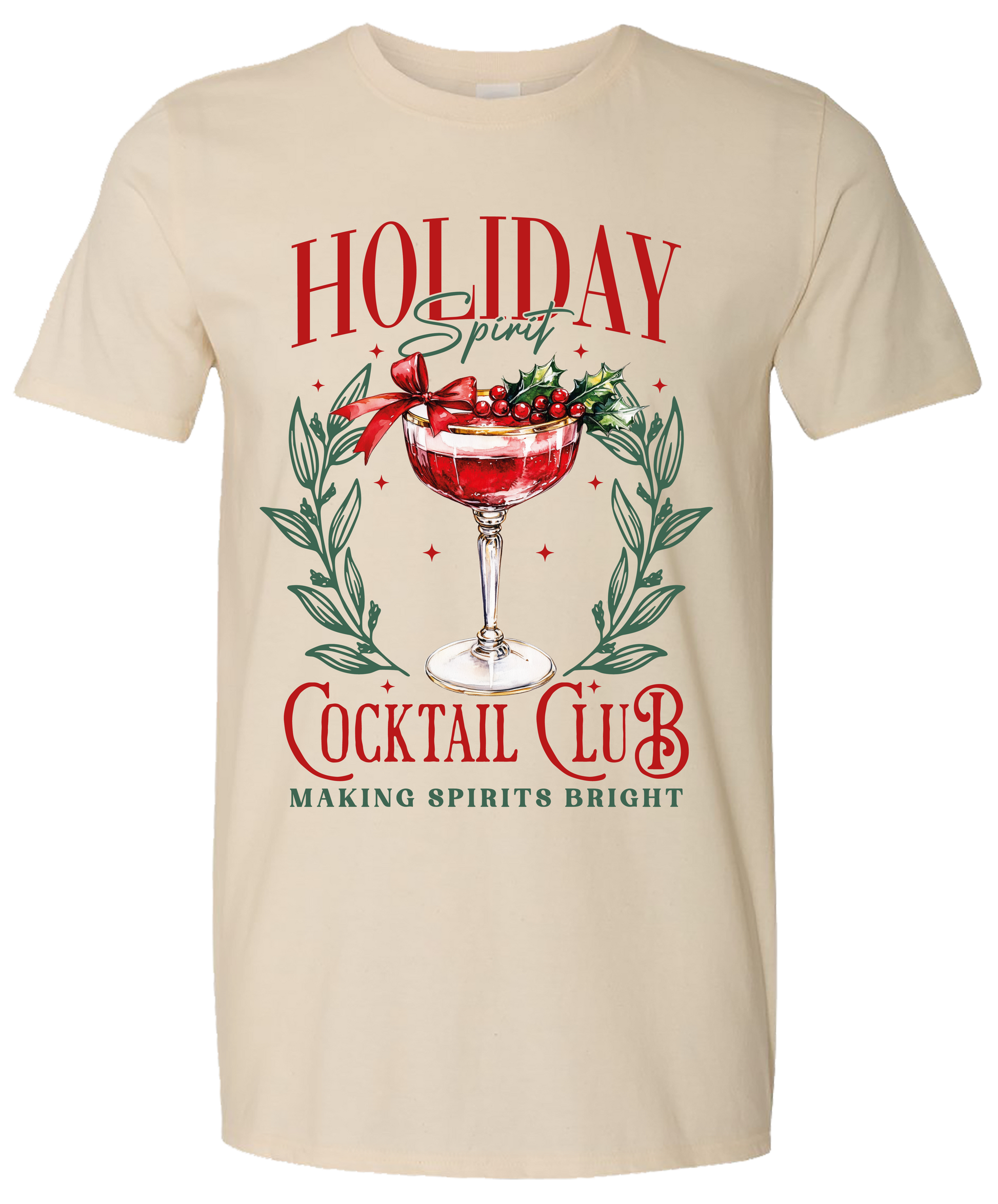 Holiday Spirit Cocktail Club T-Shirt – Making Spirits Bright Ju-Nel Fashion Boutique