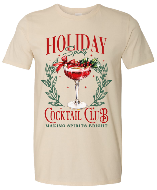 Holiday Spirit Cocktail Club T-Shirt – Making Spirits Bright Ju-Nel Fashion Boutique