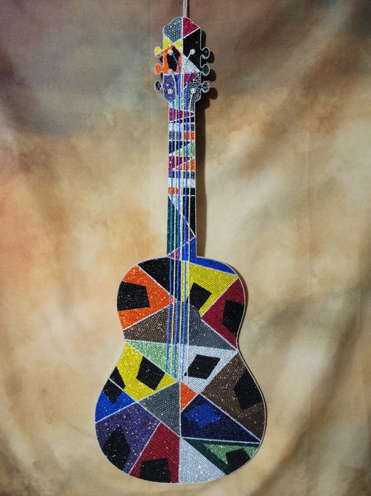 Handcrafted Rhinestone Guitar Art Ju-Nel Fashion Boutique
