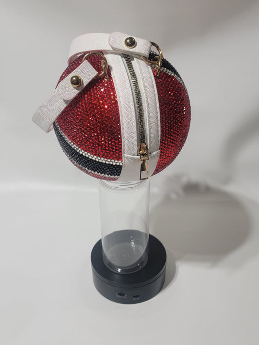 Handcrafted Trinidad Flag CrossBody Rhinestone Purse