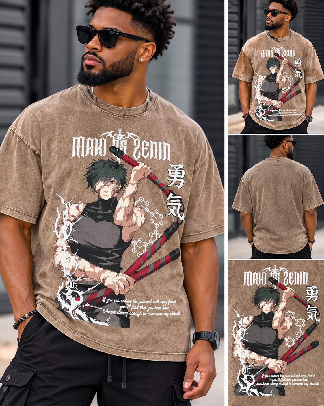 Vintage Anime Graphic T-Shirt – Oversized Washed Streetwear Tee