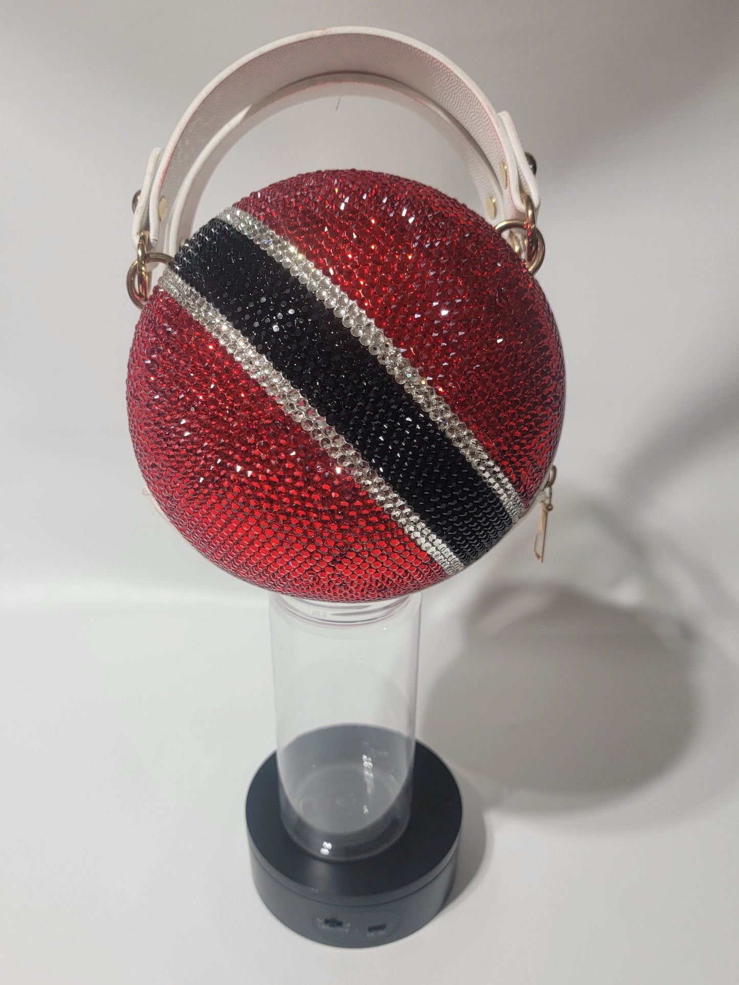 Handcrafted Trinidad Flag CrossBody Rhinestone Purse